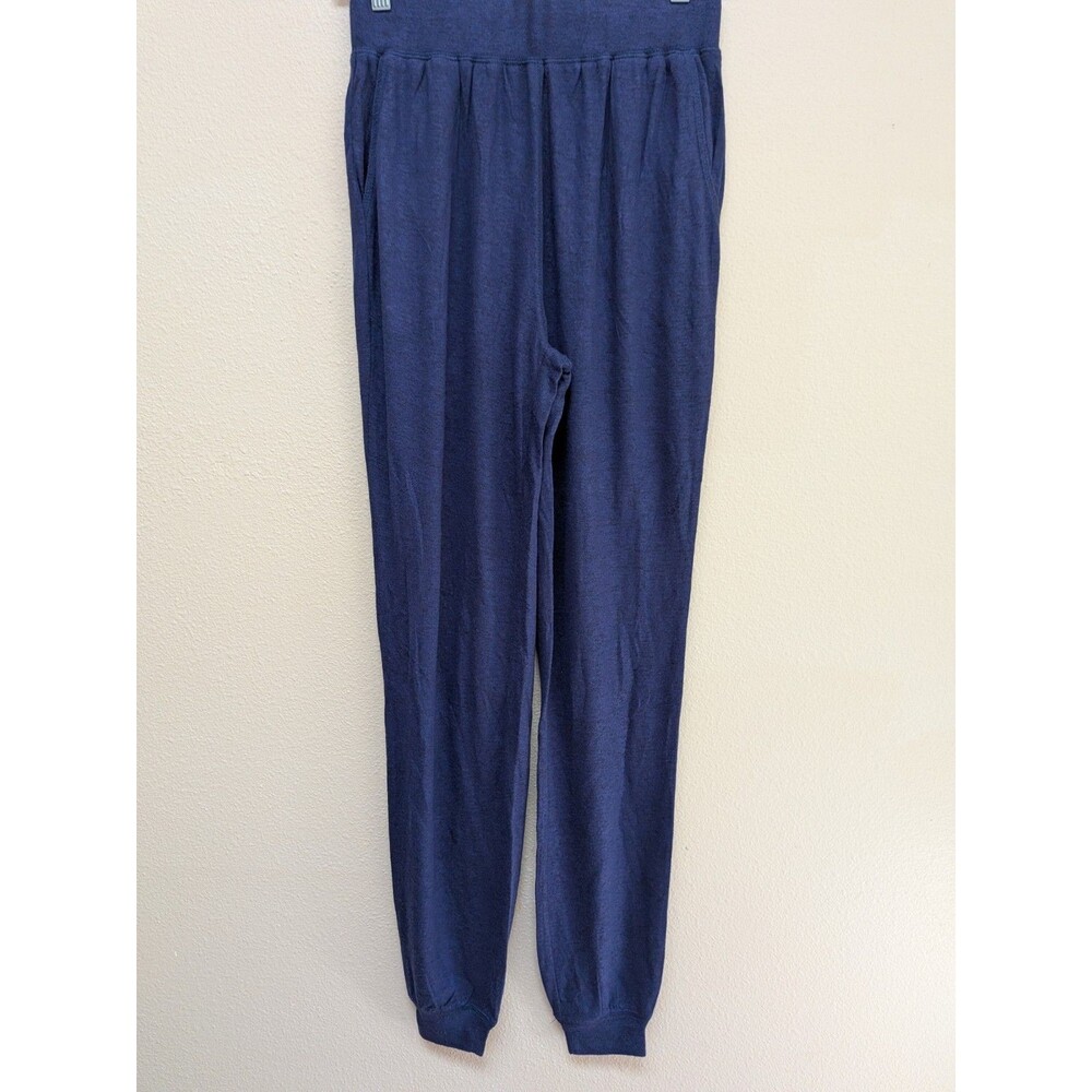 AnyBody Cozy Knit Ribbed Jogger Pants Deep Twilight Blue XXS Lounge